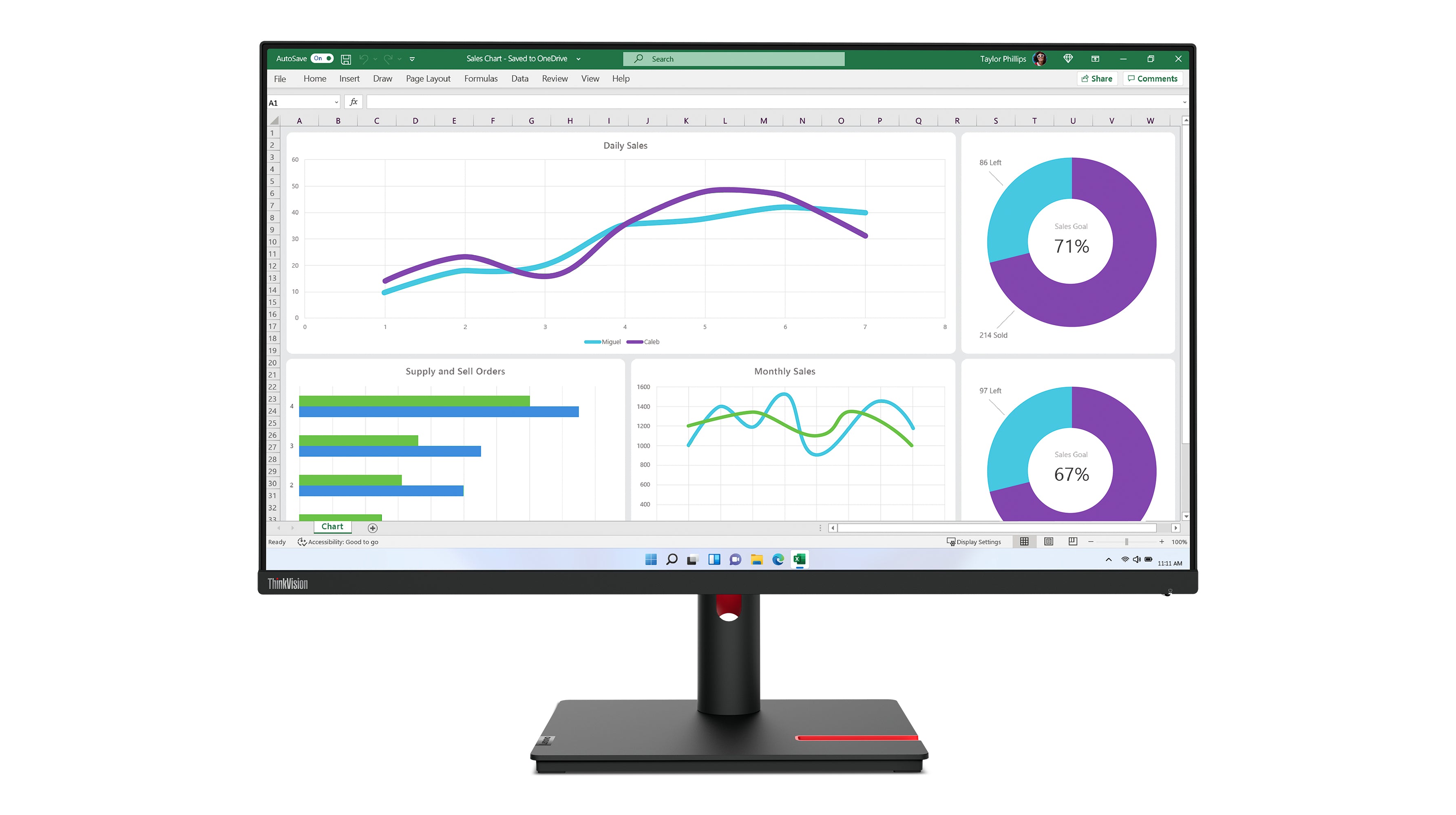 LENOVO 31.5" T32H-30 QHD IPS 16:9 HDMI/DP/USB-C(90W)/RJ45