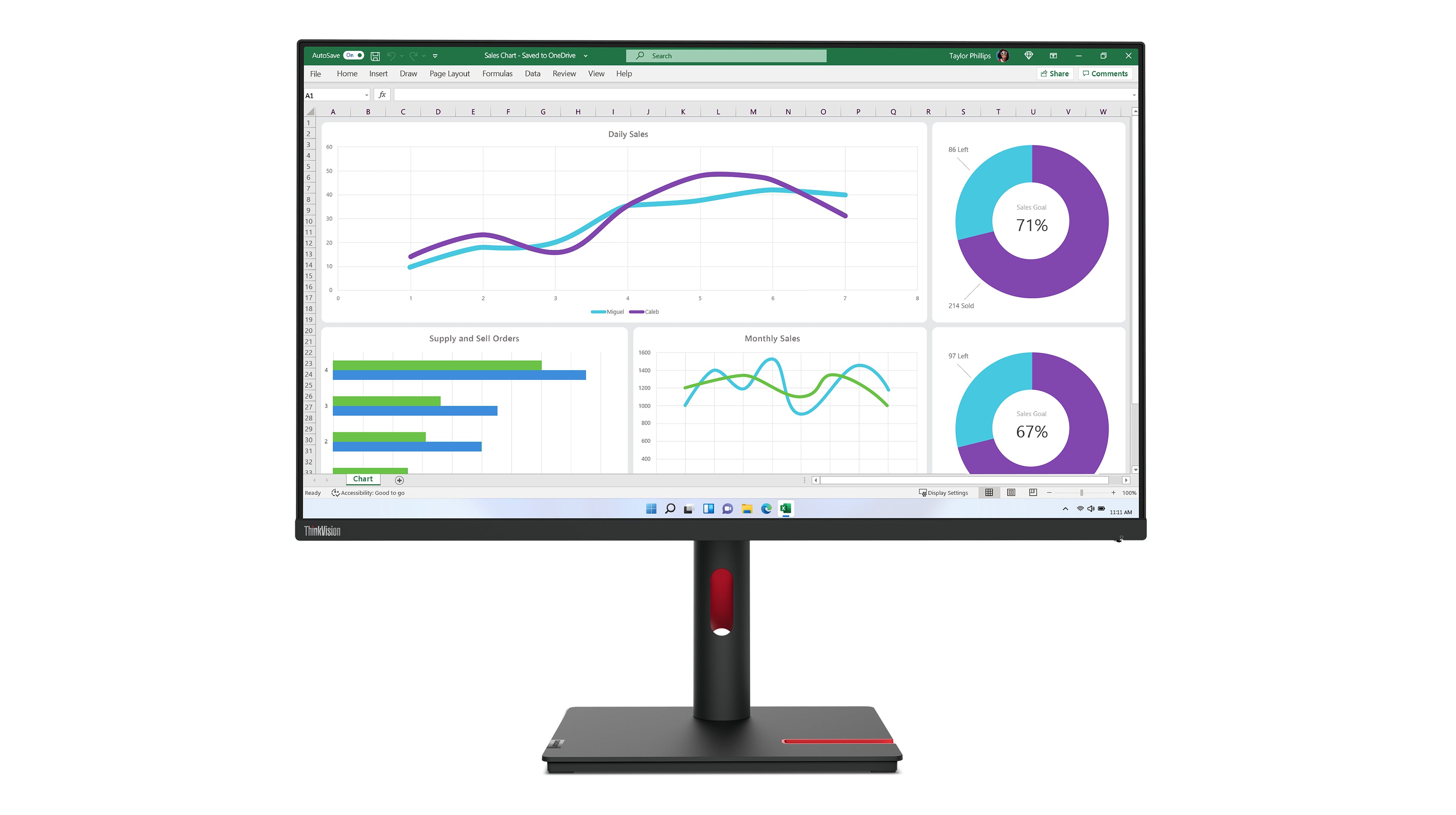 LENOVO 31.5" T32H-30 QHD IPS 16:9 HDMI/DP/USB-C(90W)/RJ45
