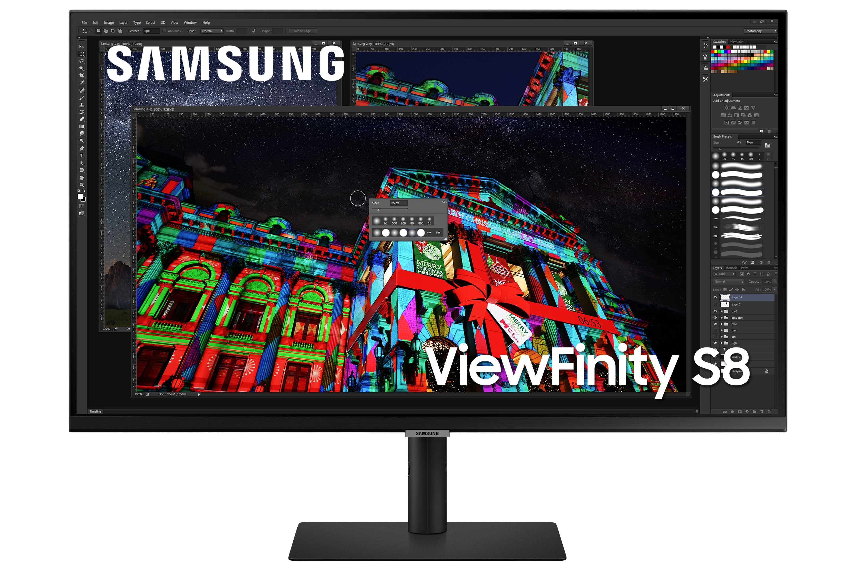 SAMSUNG S32A800 32" 16:9 3840X2160 VA, 5MS, HDR10, HAS, HDMI/DP-