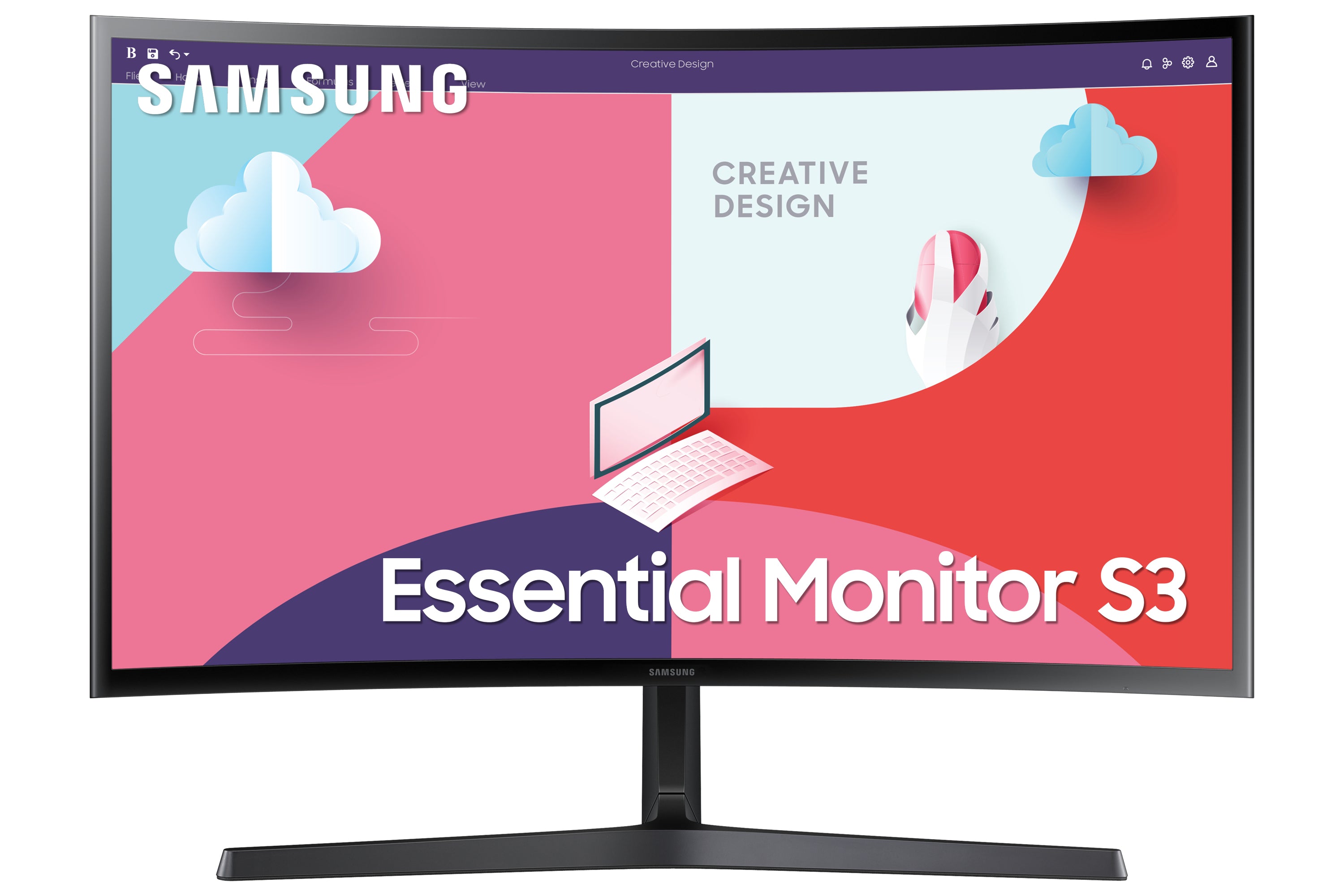 SAMSUNG S24C366 23.5" 16:9 WIDE CURVED (1800R) 1920X1080 VA-LED, 4MS, VGA/HDMI, VESA WALLMOUNT, AMD FREESYNC