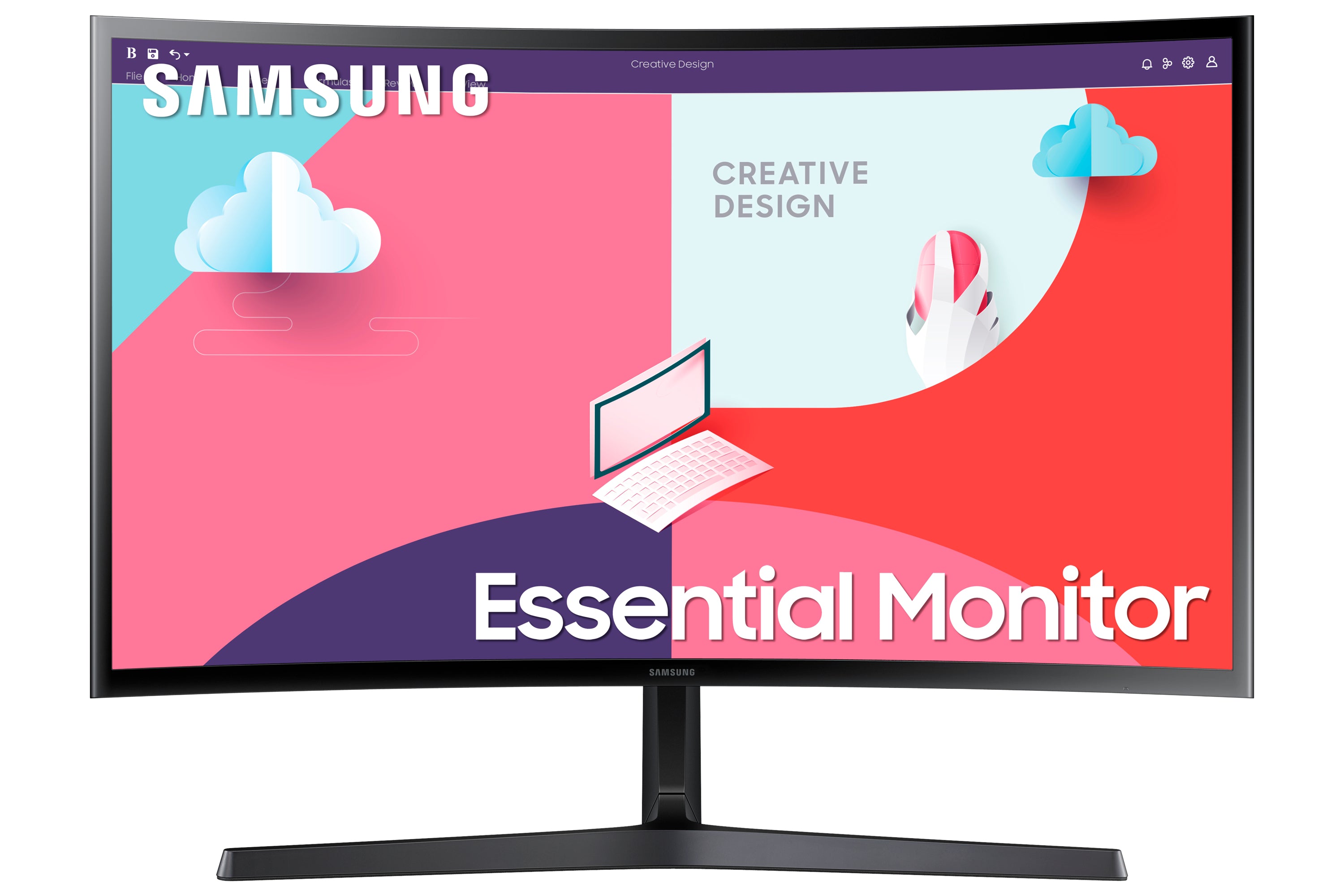 SAMSUNG S24C366 23.5" 16:9 WIDE CURVED (1800R) 1920X1080 VA-LED, 4MS, VGA/HDMI, VESA WALLMOUNT, AMD FREESYNC