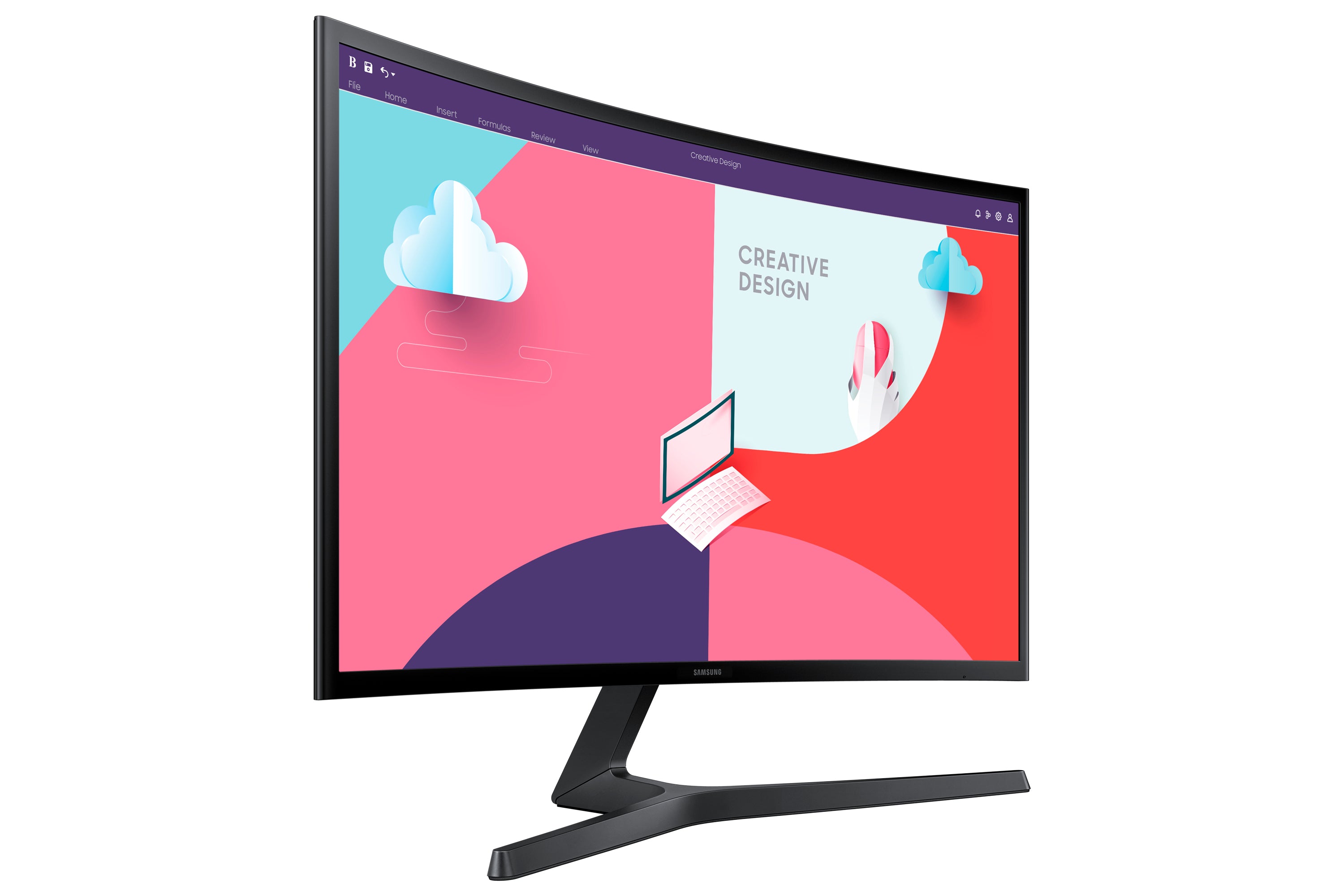 SAMSUNG S24C366 23.5" 16:9 WIDE CURVED (1800R) 1920X1080 VA-LED, 4MS, VGA/HDMI, VESA WALLMOUNT, AMD FREESYNC