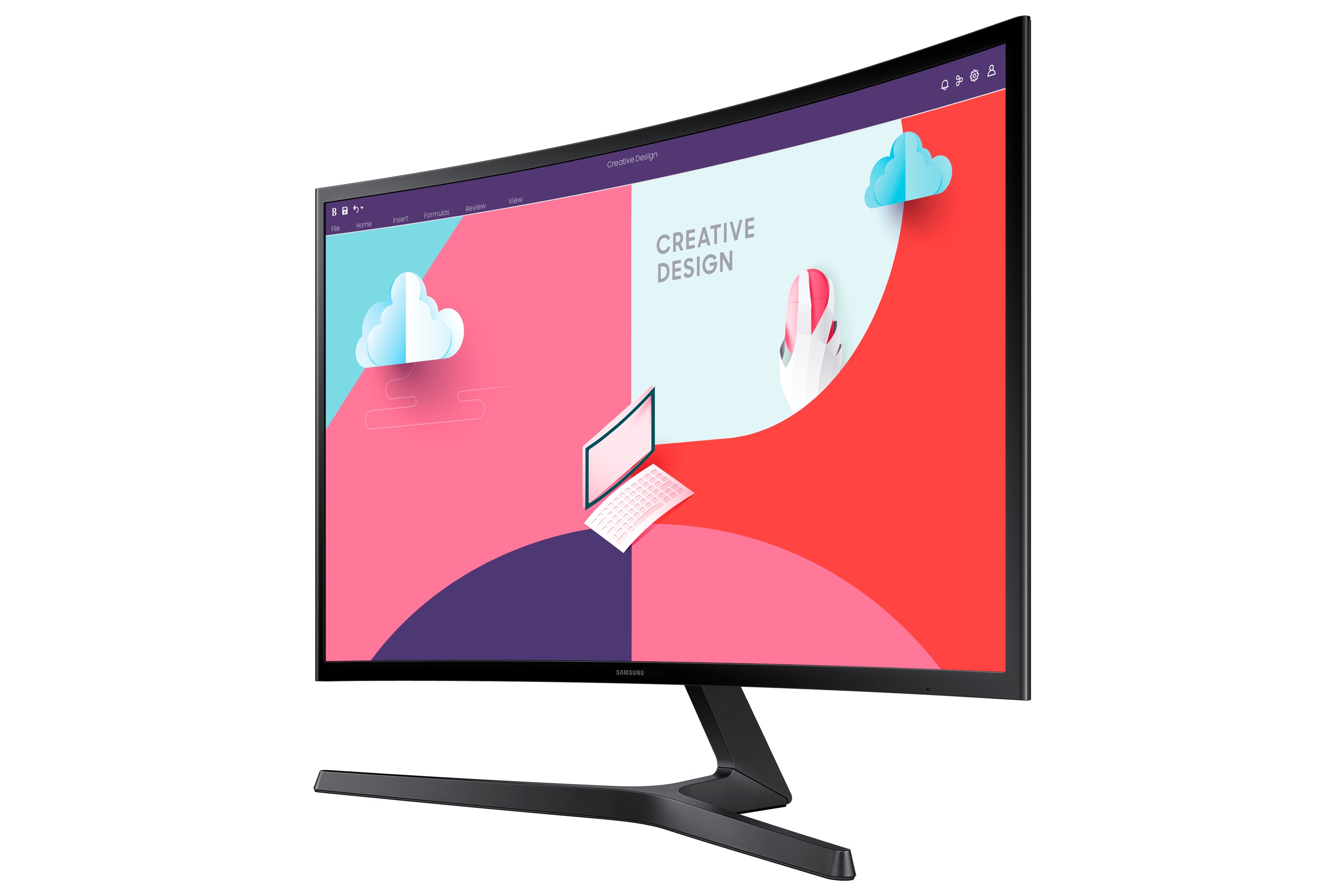 SAMSUNG S24C366 23.5" 16:9 WIDE CURVED (1800R) 1920X1080 VA-LED, 4MS, VGA/HDMI, VESA WALLMOUNT, AMD FREESYNC